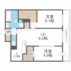 アルファスクエア北12西3の物件間取画像